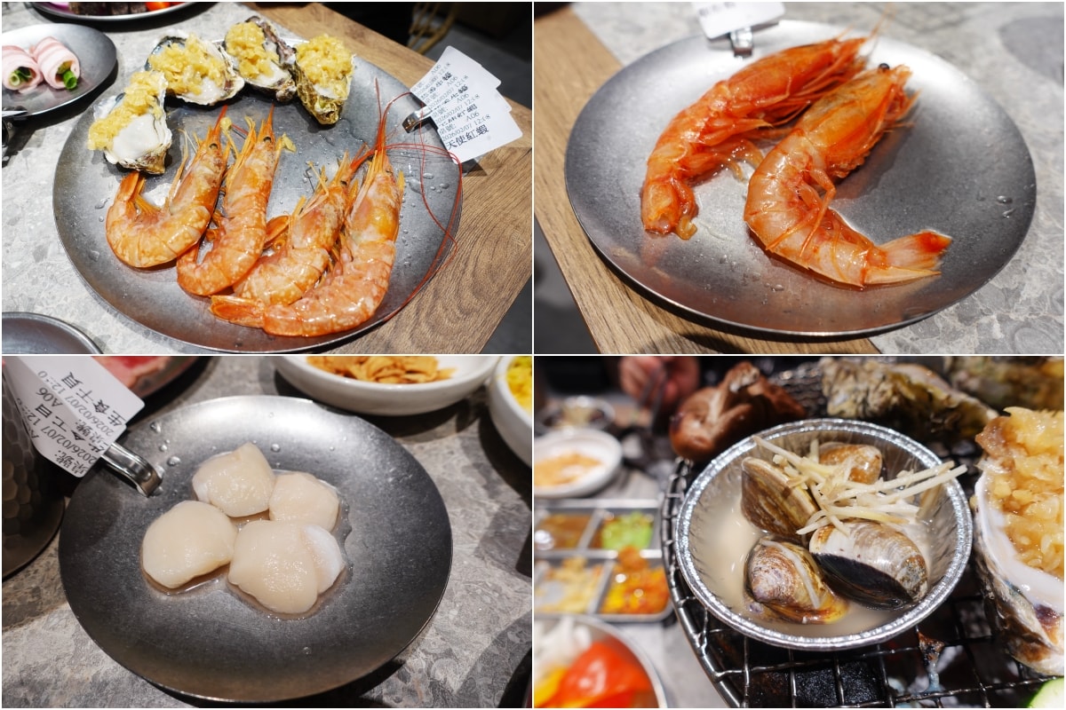 [宜蘭燒肉吃到飽] 春日里炭火燒肉·放題 ~ 食材超豐富，牛肉、海鮮品質極佳! 無骨牛小排、澳洲和牛、蒜香生蠔、鮑魚、干貝、胭脂蝦、天使紅蝦、雞佛，CP值超高!